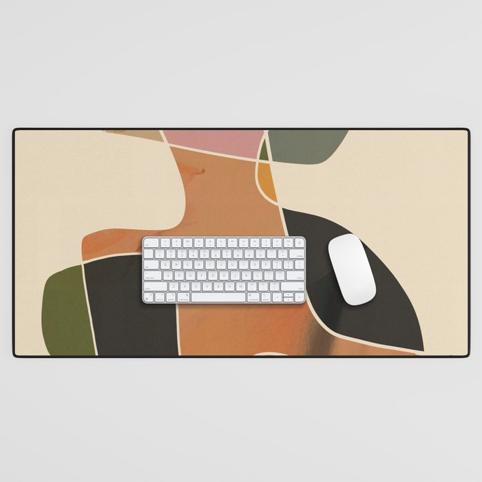 Modern Abstract Colorful Shapes Desk Mat Gallery Image 1