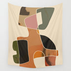 Modern Abstract Colorful Shapes Wall Tapestry Gallery Image 4