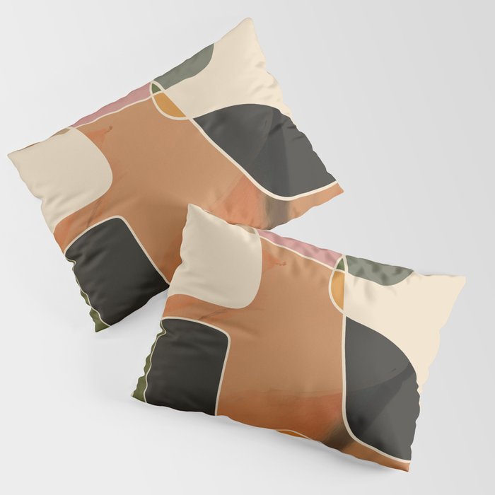 Modern Abstract Colorful Shapes Pillow Sham Gallery Image 1