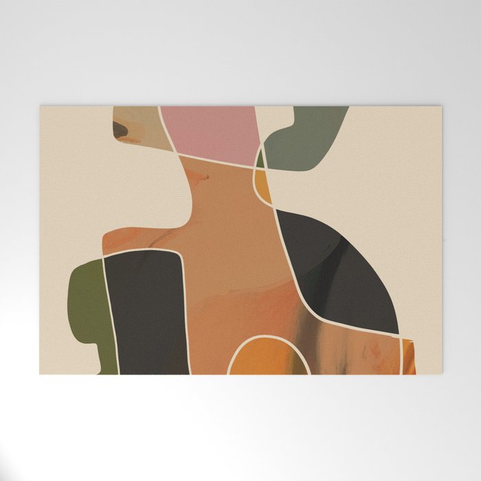 Modern Abstract Colorful Shapes Welcome Mat Gallery Image 1