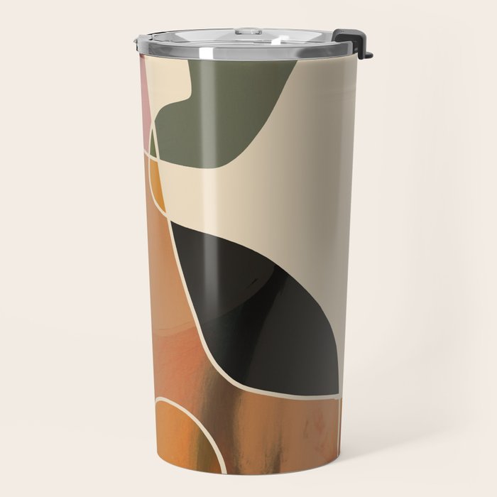 Modern Abstract Colorful Shapes Travel Mug Gallery Image 2