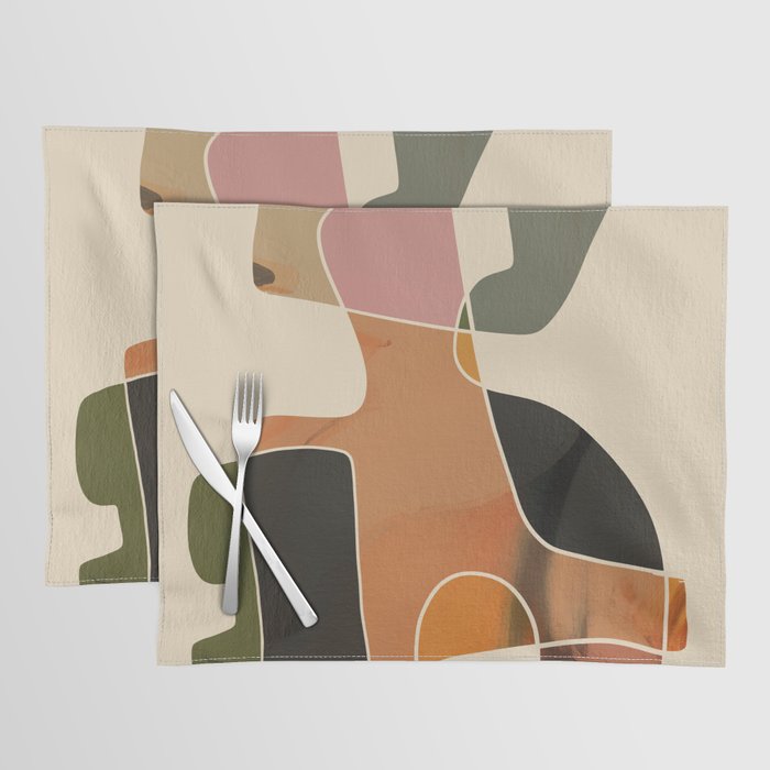 Modern Abstract Colorful Shapes Placemat Gallery Image 1