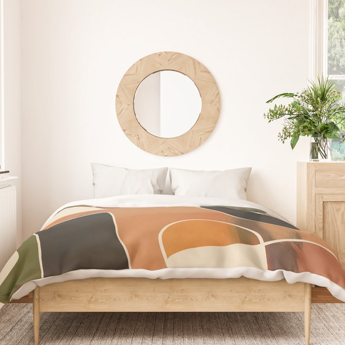 Modern Abstract Colorful Shapes Duvet Cover Gallery Image 3