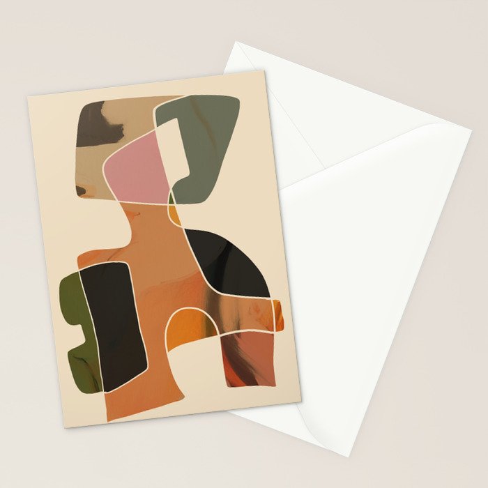 Modern Abstract Colorful Shapes Stationery Card Gallery Image 2