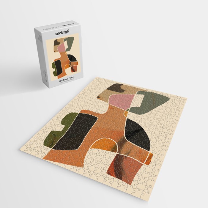 Modern Abstract Colorful Shapes Jigsaw Puzzle Gallery Image 2