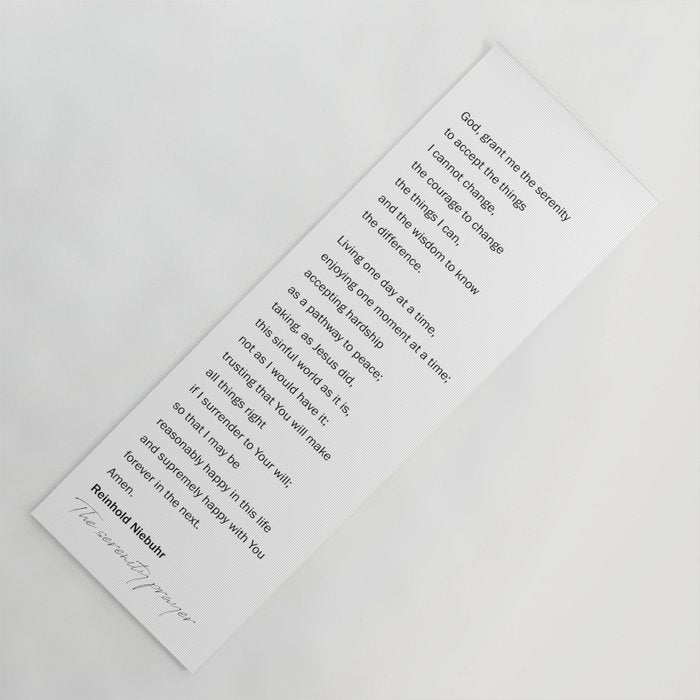 The Serenity Prayer Yoga Mat