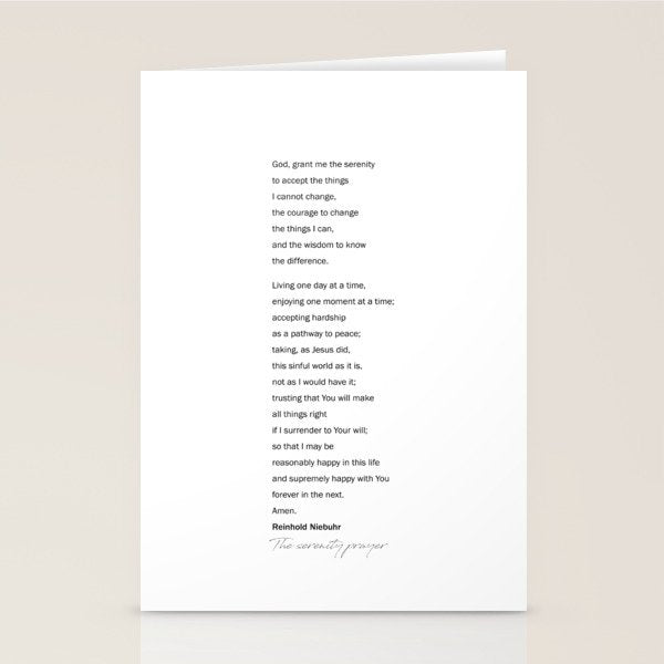 The Serenity Prayer Stationery Card Gallery Image 2