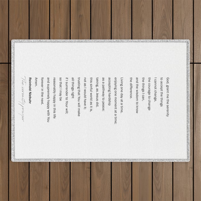 The Serenity Prayer Outdoor Rug Gallery Image 1