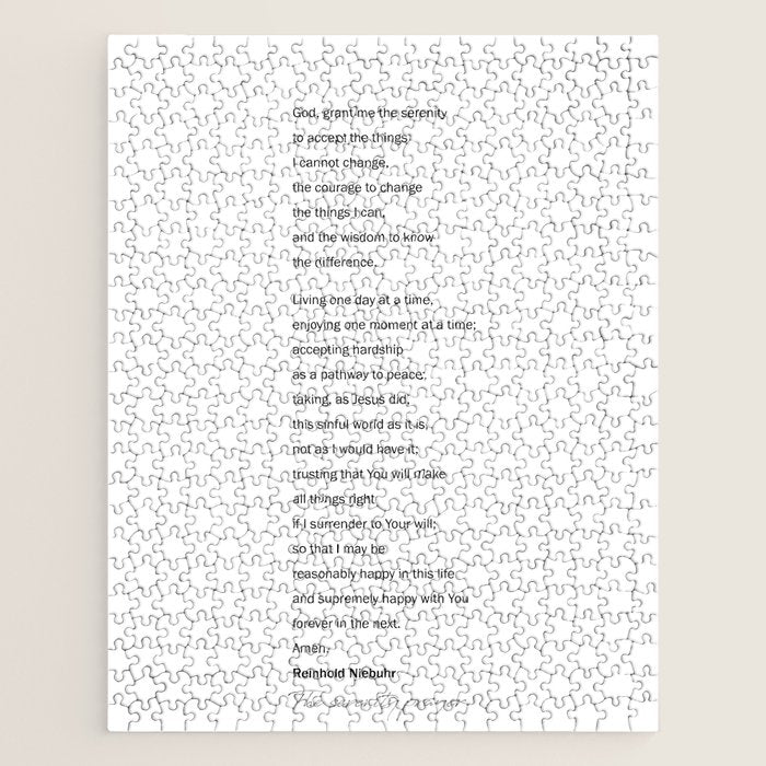 The Serenity Prayer Jigsaw Puzzle
