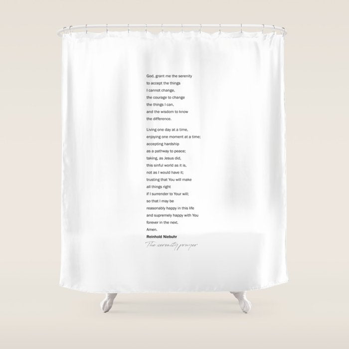 The Serenity Prayer Shower Curtain Gallery Image 1