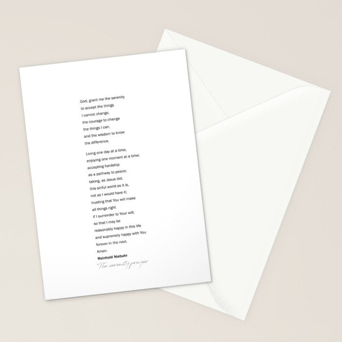 The Serenity Prayer Stationery Card Gallery Image 2
