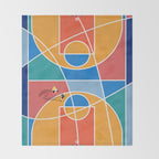 Shooting Hoops Street Basketball From Above  Throw Blanket Gallery Image 2