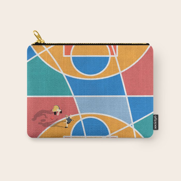 Shooting Hoops Street Basketball From Above  Carry All Pouch Gallery Image 1
