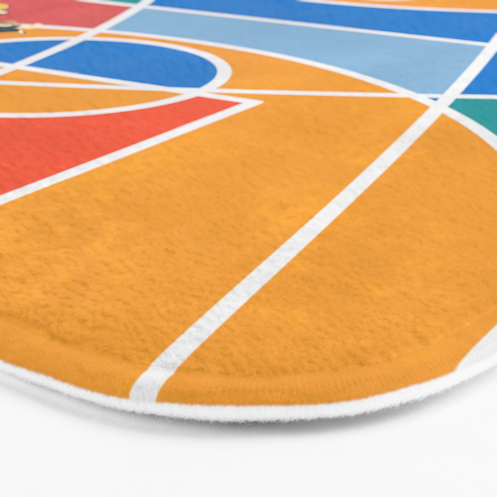 Shooting Hoops Street Basketball From Above  Bath Mat Gallery Image 3