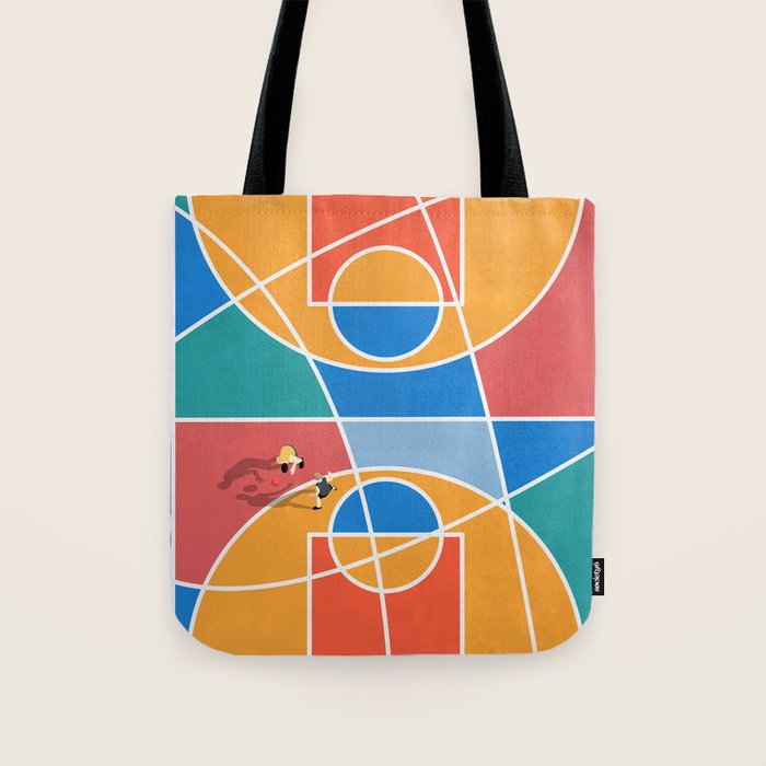Shooting Hoops Street Basketball From Above  Tote Bag Gallery Image 1