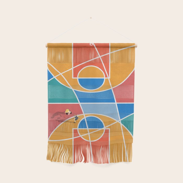 Shooting Hoops Street Basketball From Above  Wall Hanging Gallery Image 1