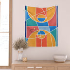 Shooting Hoops Street Basketball From Above  Wall Tapestry Gallery Image 2