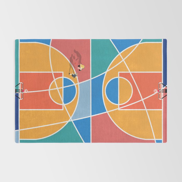 Shooting Hoops Street Basketball From Above  Rug Gallery Image 2