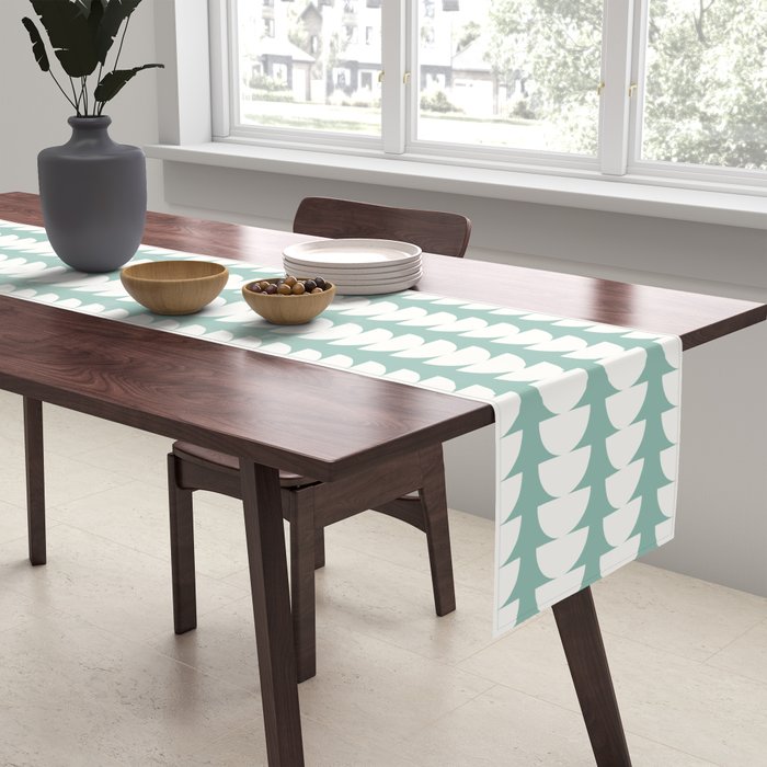 Maude Pattern - Teal Green Table Runner Gallery Image 2