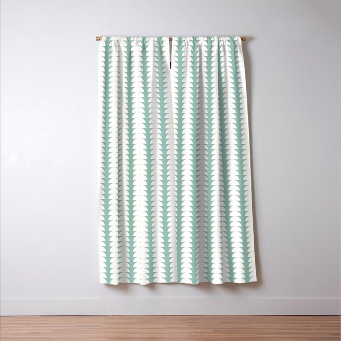 Maude Pattern - Teal Green Window Curtain Gallery Image 3