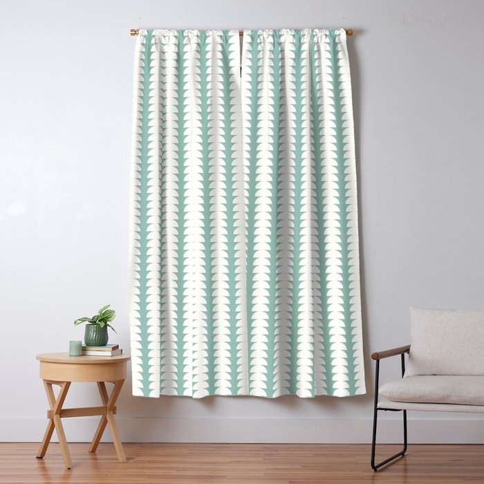 Maude Pattern - Teal Green Window Curtain Gallery Image 5