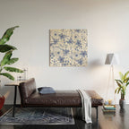 Blue and White Watercolor Florals Wood Wall Art Gallery Image 2