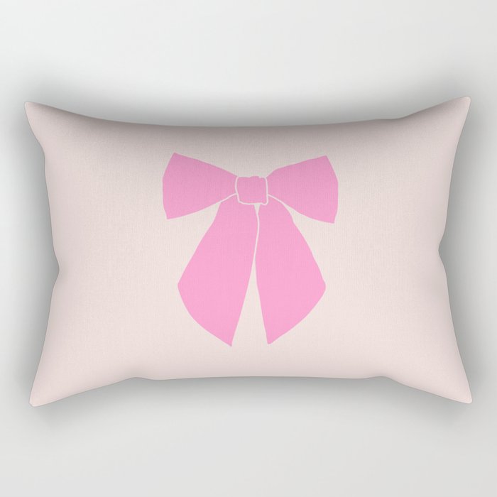 Pink Bow Rectangular Pillow Gallery Image 2