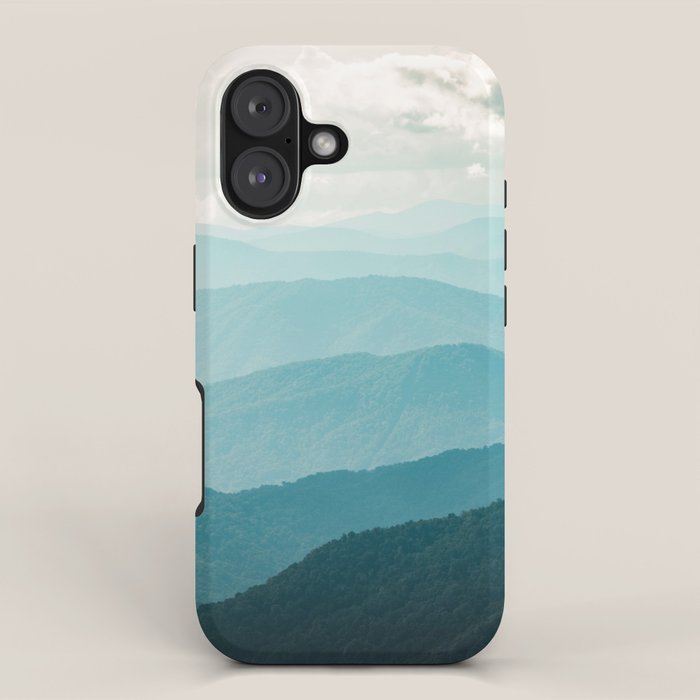 Turquoise Smoky Mountains - Wanderlust Nature Photography iPhone Case Gallery Image 1