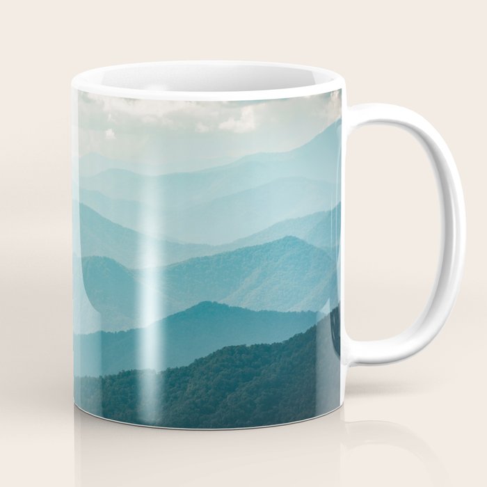 Turquoise Smoky Mountains - Wanderlust Nature Photography Coffee Mug Gallery Image 1