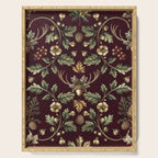 William Morris Woodland Nostalgia Burgundy Red Serving Tray Gallery Image 1