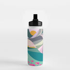 Landscape mountains 001 (Pink version) Water Bottle Gallery Image 2