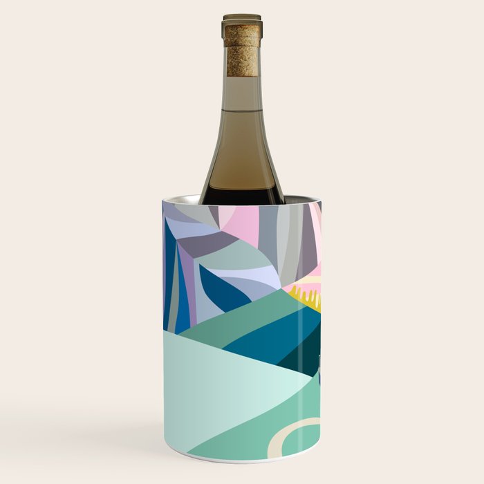 Landscape mountains 001 (Pink version) Wine Chiller Gallery Image 2