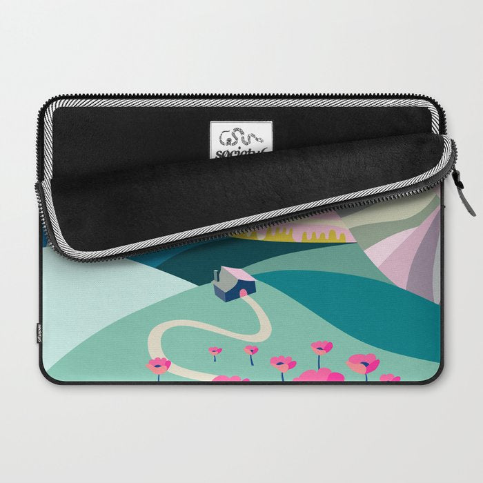 Landscape mountains 001 (Pink version) Laptop Sleeve Gallery Image 2