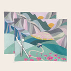 Landscape mountains 001 (Pink version) Placemat Gallery Image 1