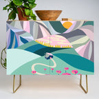 Landscape mountains 001 (Pink version) Credenza Gallery Image 1