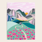Landscape mountains 001 (Pink version) Poster Gallery Image 4