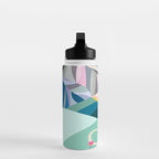 Landscape mountains 001 (Pink version) Water Bottle Gallery Image 3