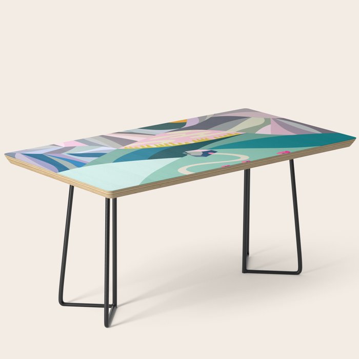 Landscape mountains 001 (Pink version) Coffee Table Gallery Image 1