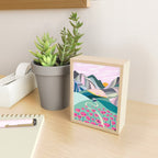 Landscape mountains 001 (Pink version) Mini Art Print Gallery Image 2