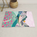 Landscape mountains 001 (Pink version) Rug Gallery Image 1