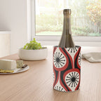 Mid Century Modern Atomic Drops Pattern Red Black Cream Wine Chiller Gallery Image 4