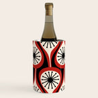 Mid Century Modern Atomic Drops Pattern Red Black Cream Wine Chiller Gallery Image 2