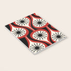 Mid Century Modern Atomic Drops Pattern Red Black Cream Notebook Gallery Image 3