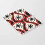 Mid Century Modern Atomic Drops Pattern Red Black Cream Notebook Gallery Image 2