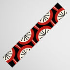 Mid Century Modern Atomic Drops Pattern Red Black Cream Table Runner Gallery Image 3