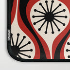 Mid Century Modern Atomic Drops Pattern Red Black Cream Laptop Sleeve Gallery Image 3