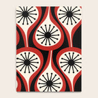 Mid Century Modern Atomic Drops Pattern Red Black Cream Notebook Gallery Image 4