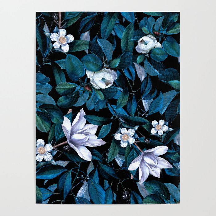Moon Night Flowers Poster Gallery Image 4