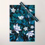 Moon Night Flowers Wrapping Paper Gallery Image 1