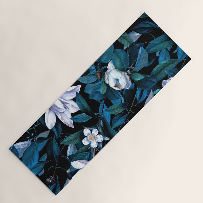Moon Night Flowers Yoga Mat Gallery Image 1
